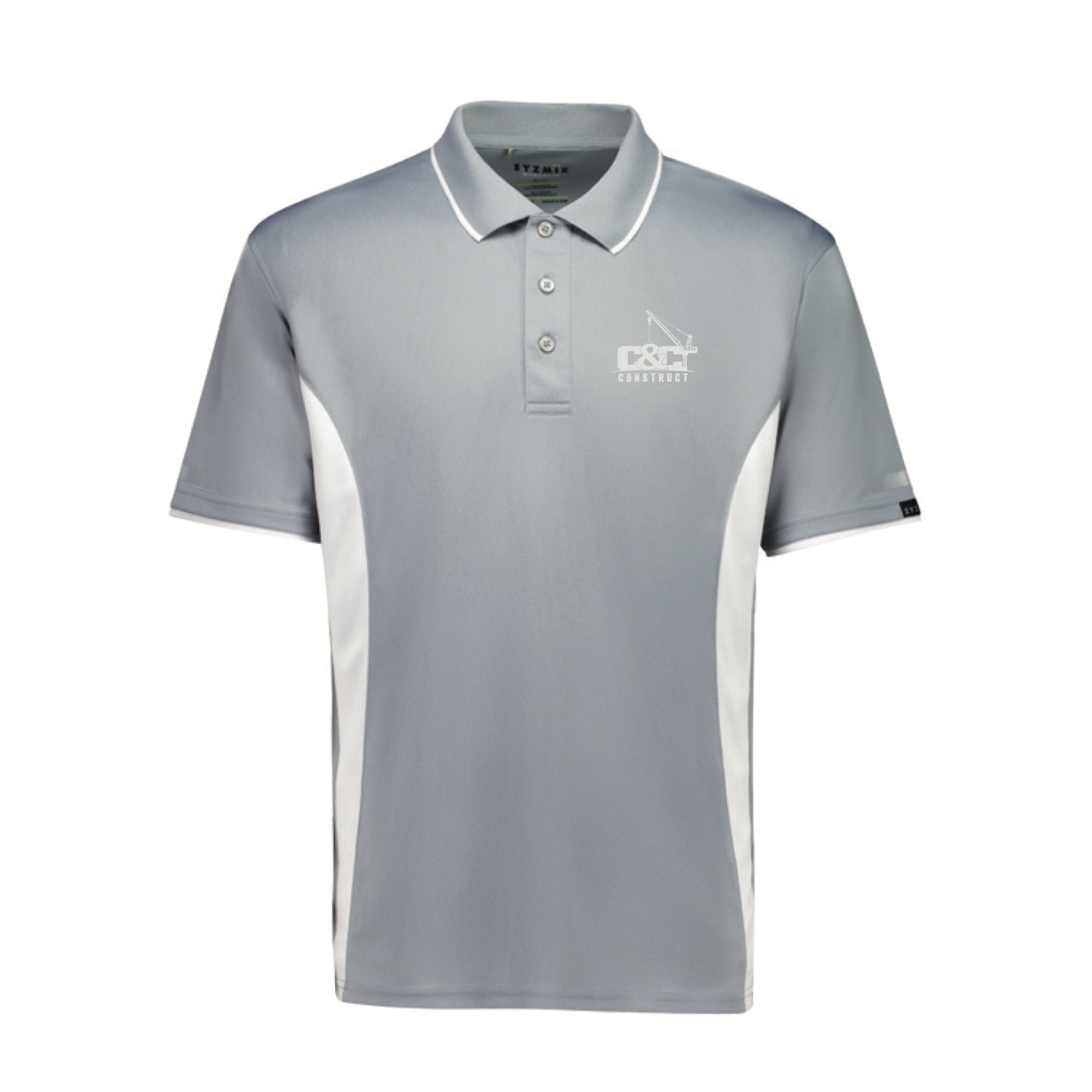 C&C Short Sleeve Grey/White Polo
