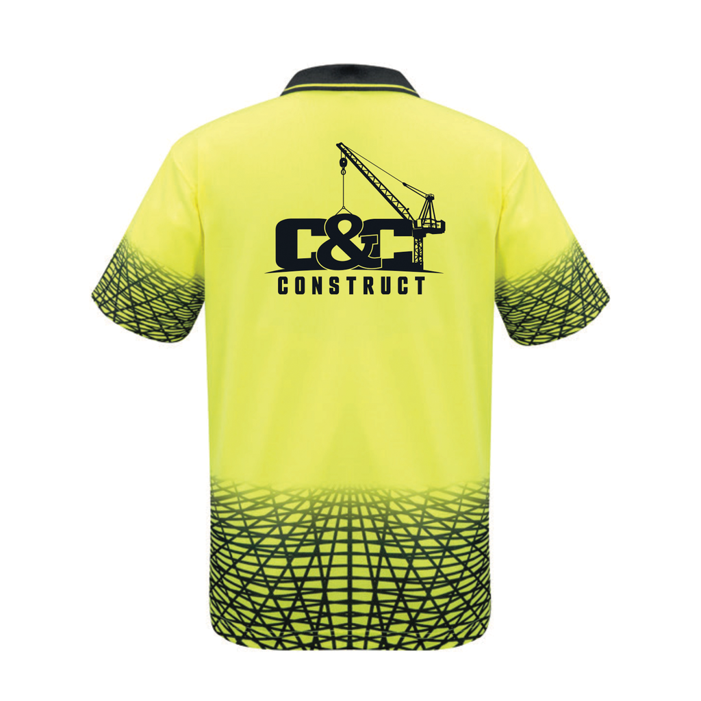 C&C Short Sleeve Hectic High Vis Polo