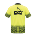 C&C Short Sleeve Hectic High Vis Polo