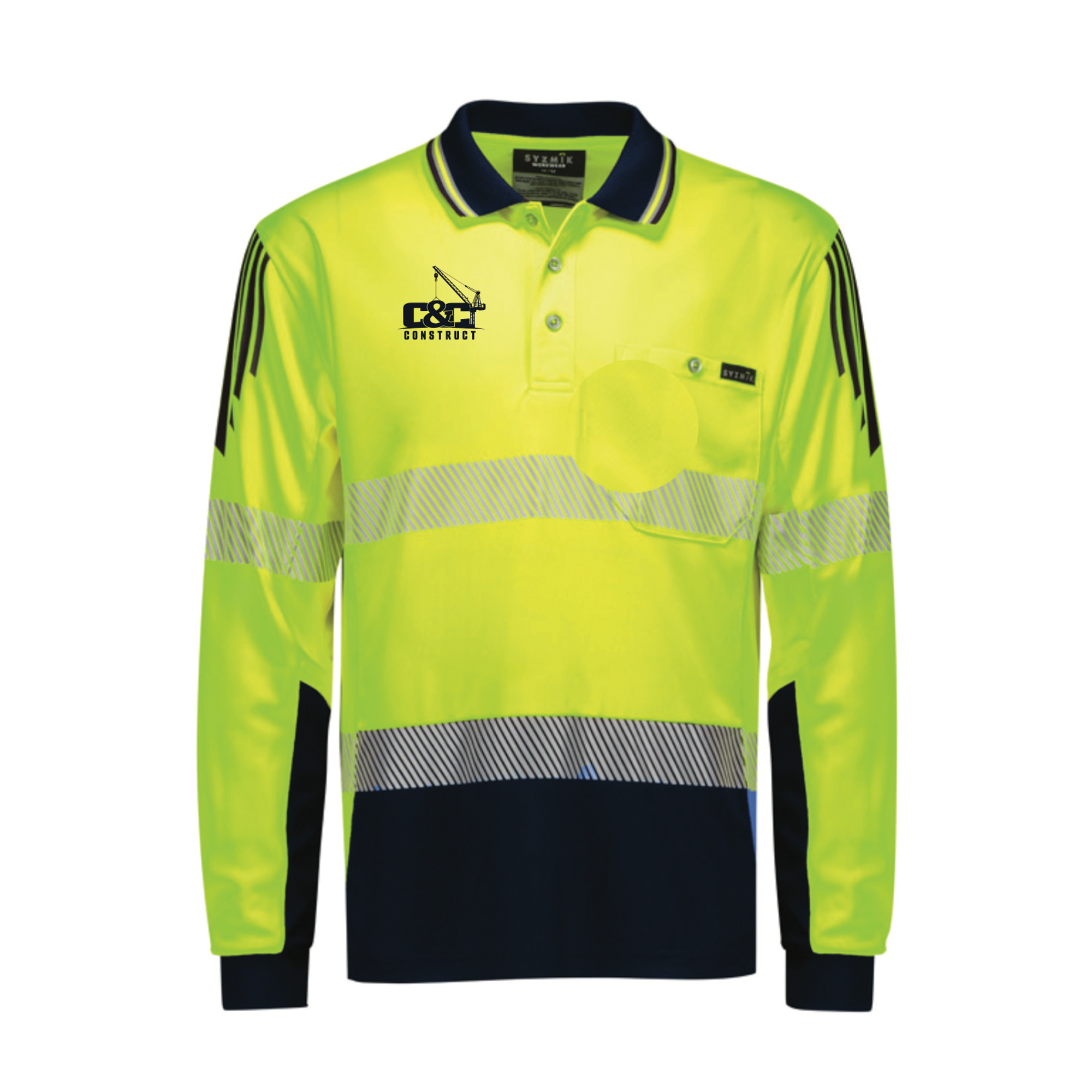 C&C Long sleeve High Vis Polo
