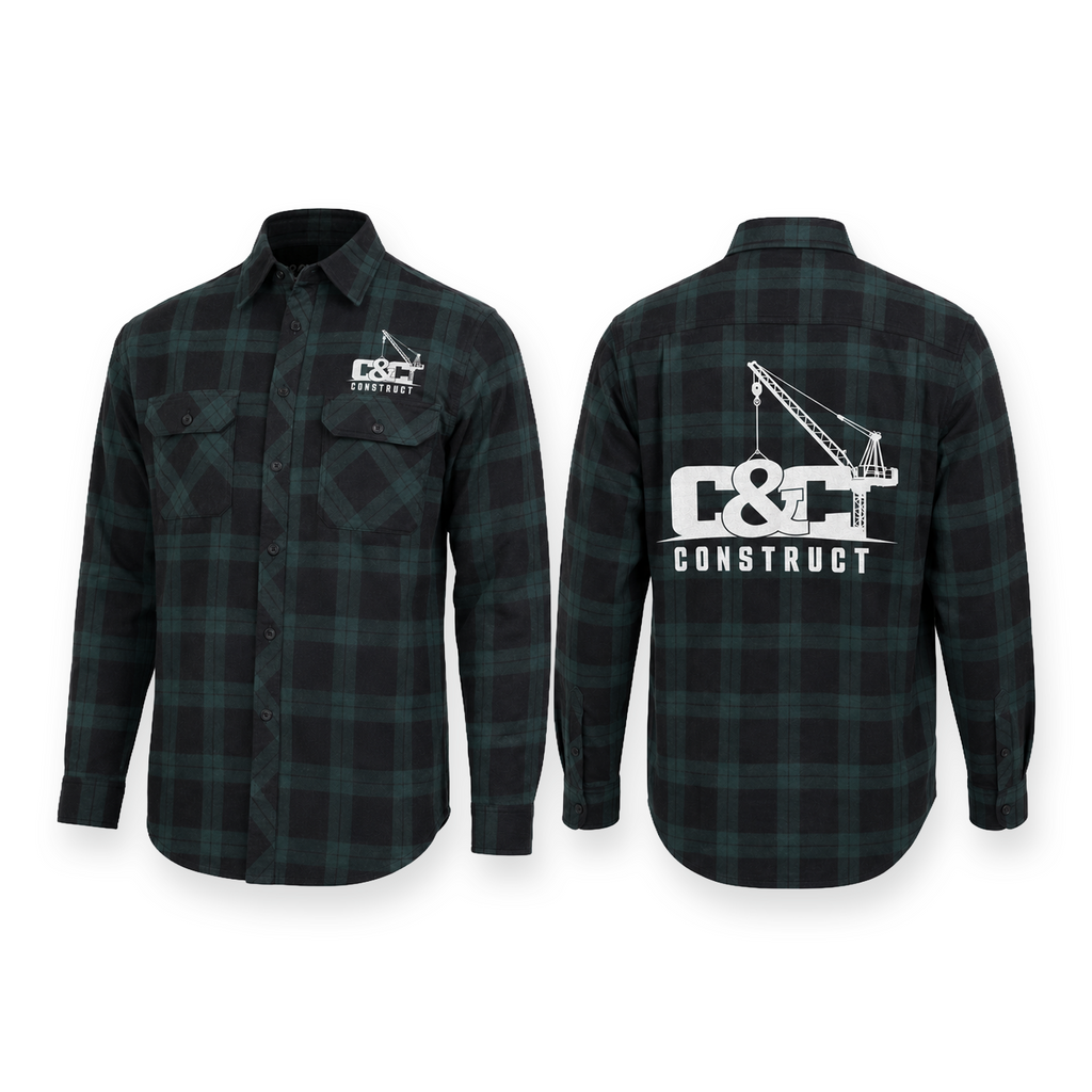 Custom Flanno. Pilbara Open Front L/S Flannelette Shirt