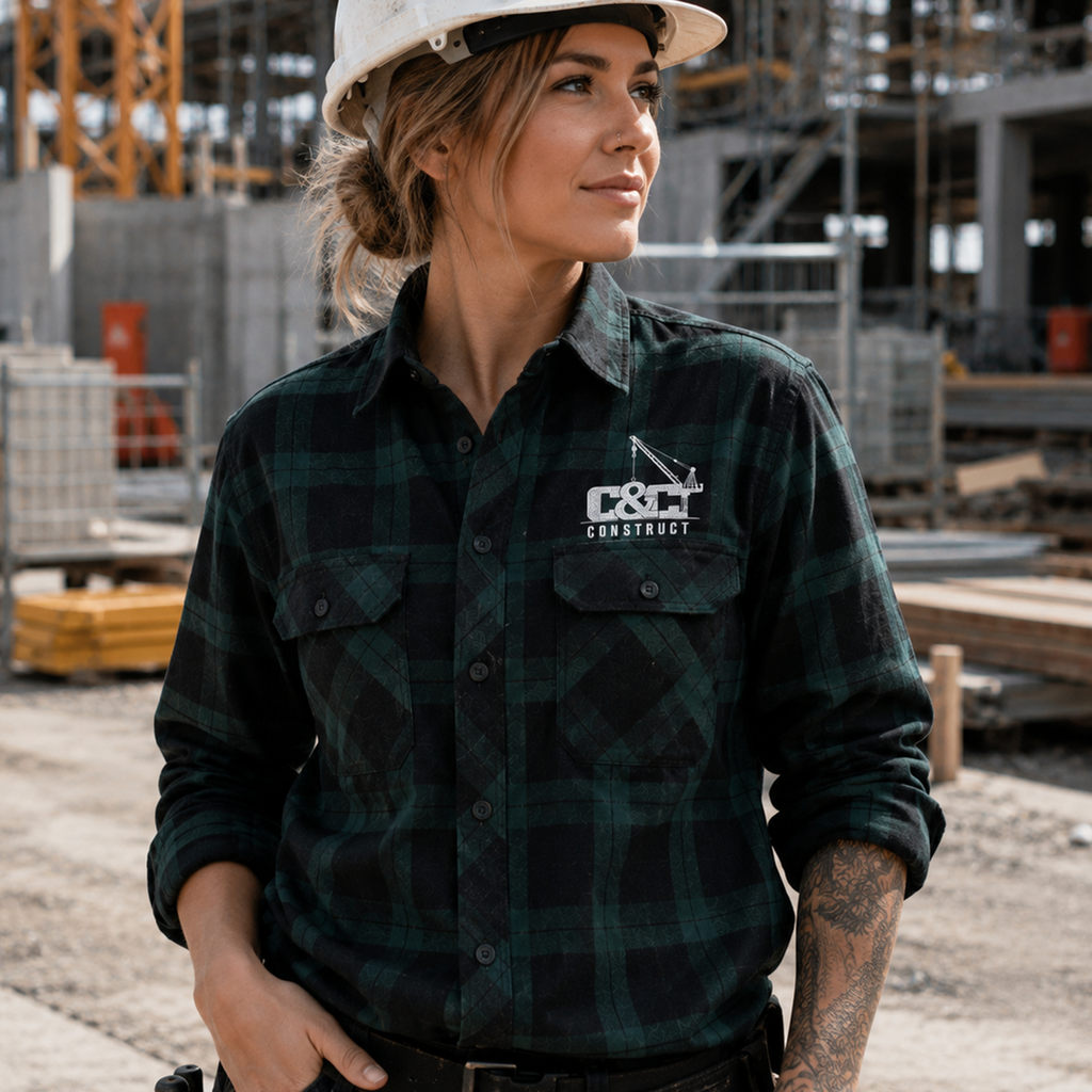Custom Flanno. Pilbara Open Front L/S Flannelette Shirt