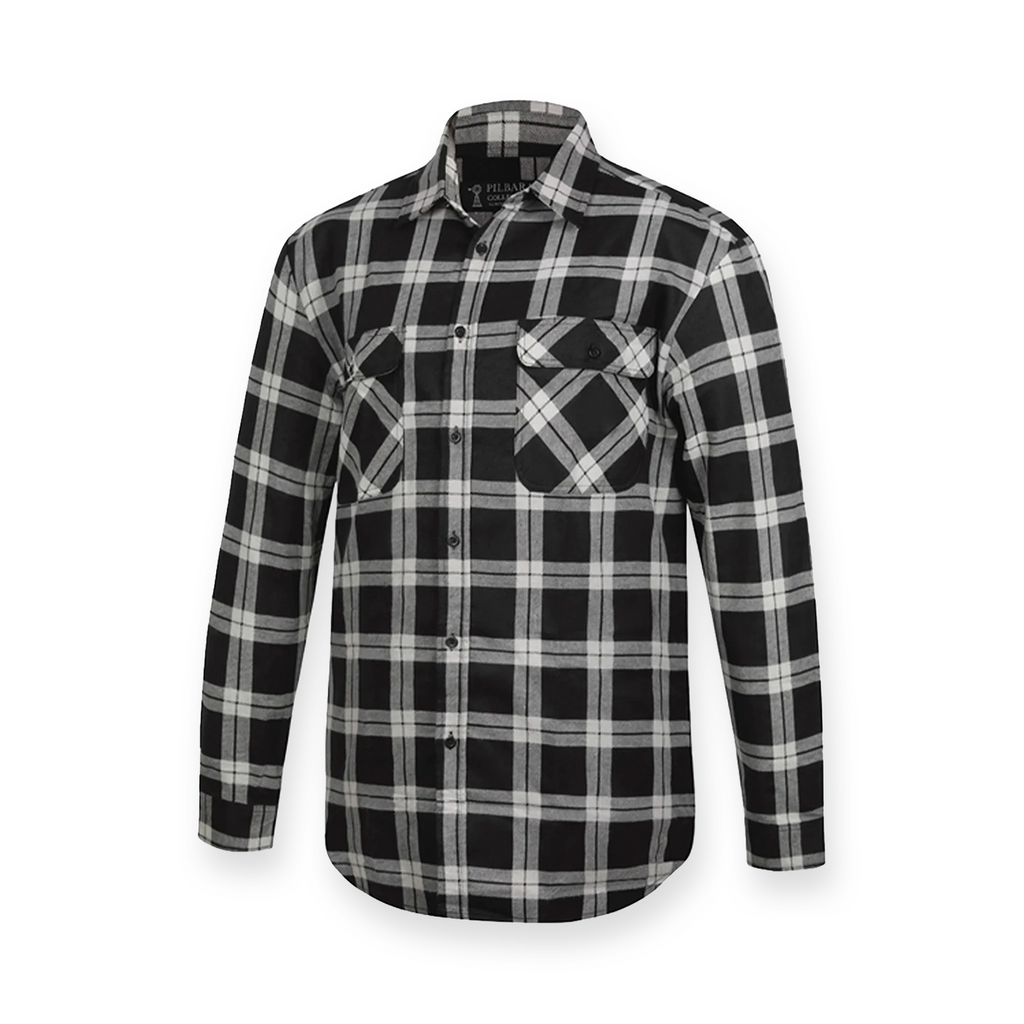 Custom Flanno. Pilbara Open Front L/S Flannelette Shirt